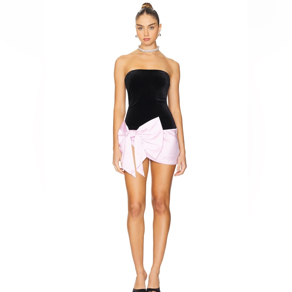 REVOLVE MORE TO COME Rosie Velvet Dress in Black